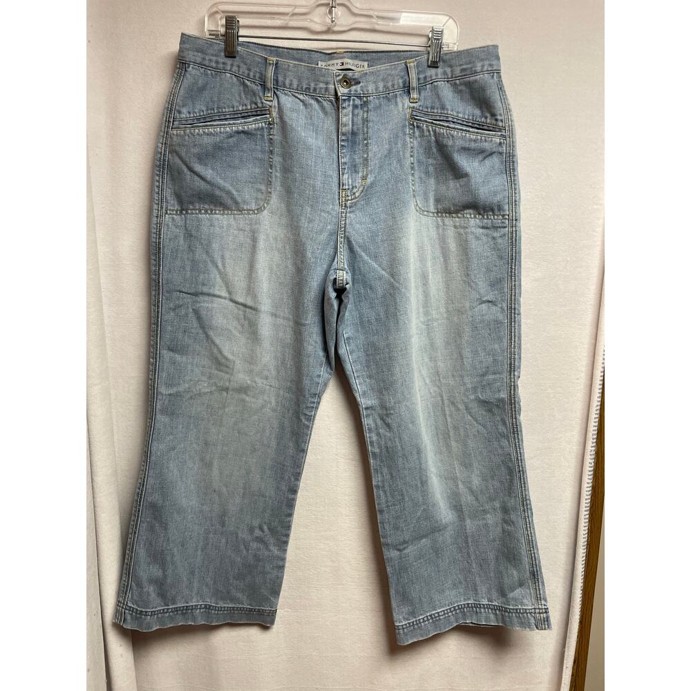 Vintage‎ Tommy Hilfiger size 14 denim blue jeans wide leg